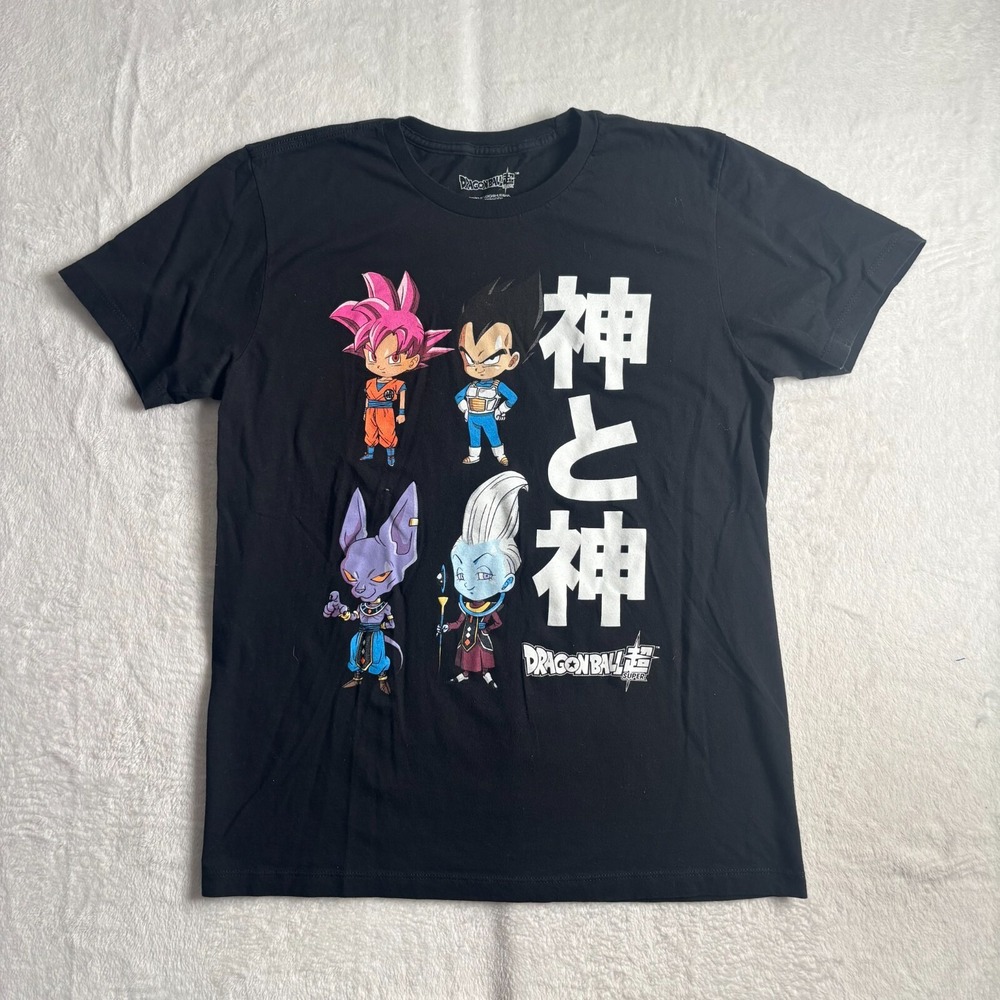 Dragon Ball Z Super Black Chibi‎ Goku Vegeta Beerus Whis Shirt Mens Large